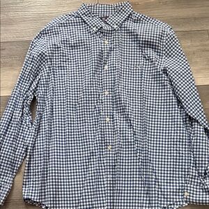Vineyard Vines Men's Blue and White Checkered Shirt